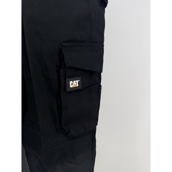 Caterpillar Work Pants Mens 34x34 Black Utility Cargo CAT Trademark C172 Pants - Picture 2 of 15